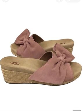 UGG JAYCEE ARROYO WEDGE ESPADRILLES SLIP ON SHOES sz US 8 In Pink Dawn
